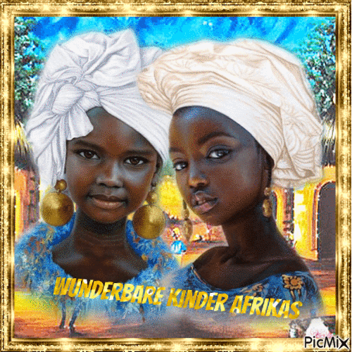 Wunderbare Kinder Afrikas - GIF animasi gratis