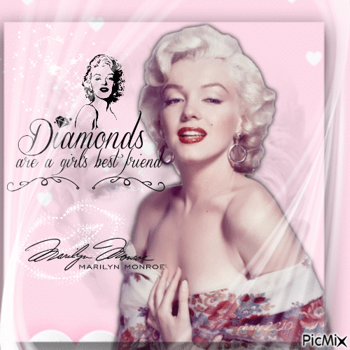 Marilyn Beautiful in Pink - Ilmainen animoitu GIF