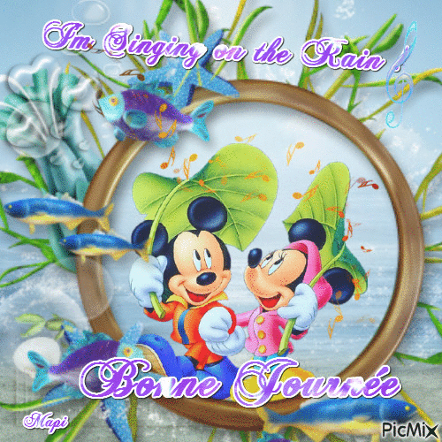 Bonne Journée Minnie & Mickey - GIF animasi gratis