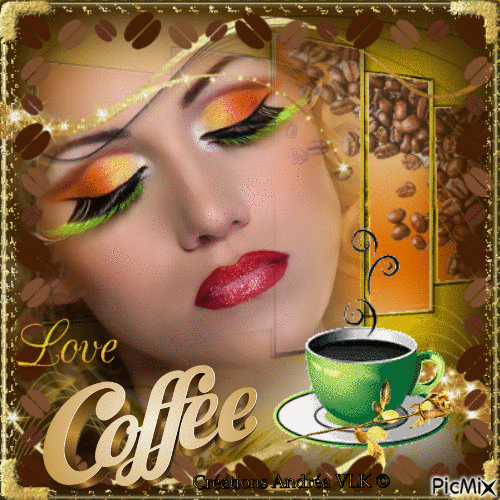 LOVE COFFEE - Animovaný GIF zadarmo