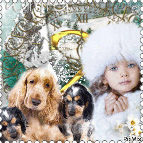 Les trois petits chiens - Free animated GIF