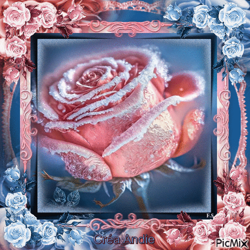 Art Numérique - Rose Saumon - Δωρεάν κινούμενο GIF