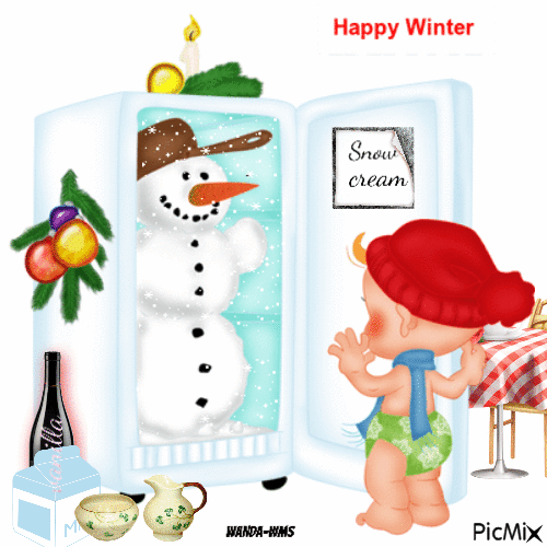 Winter-snow cream - Безплатен анимиран GIF