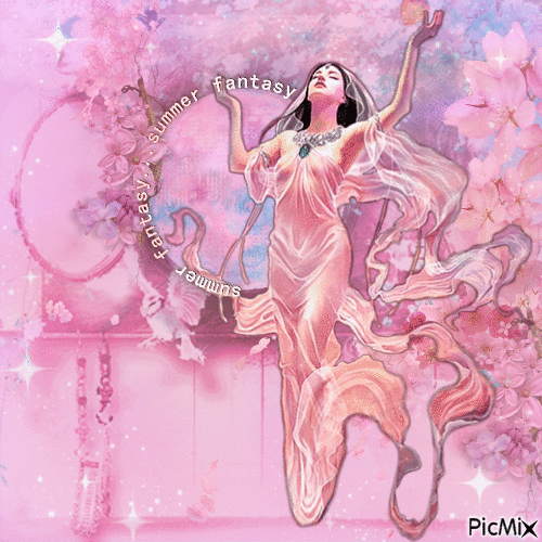 Fantasy in pink - Free animated GIF