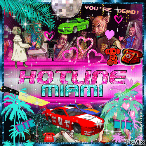 Hotline Miami uwu - Gratis geanimeerde GIF