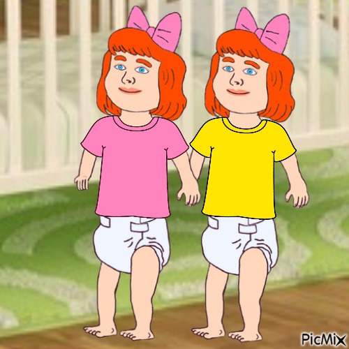 Twins in nursery - zadarmo png