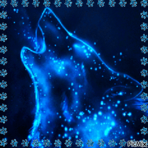 Blue Wolf - Gratis geanimeerde GIF