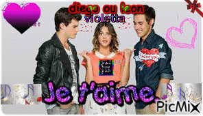 Diego et Violetta et Leon - Bezmaksas animēts GIF
