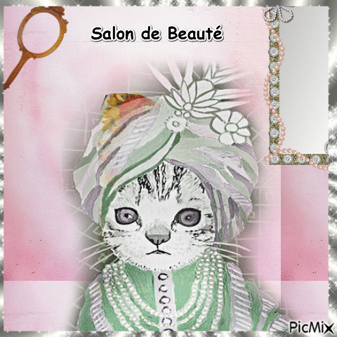 Salon de Beauté pour Chat - Animovaný GIF zadarmo