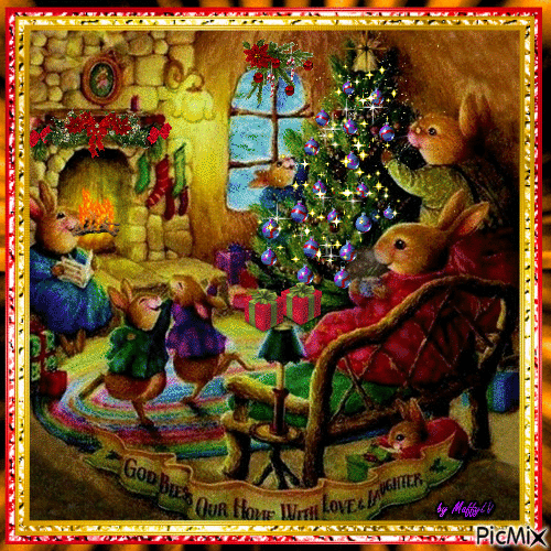 Mery Christmas to all my beautiful friends !! - GIF animate gratis