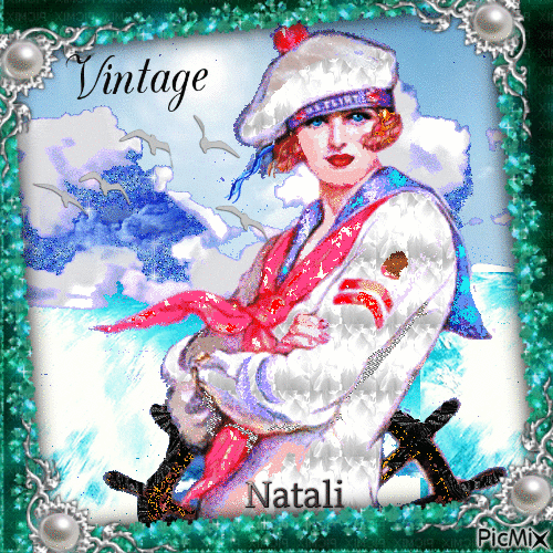 fille de marin Vintage - Free animated GIF