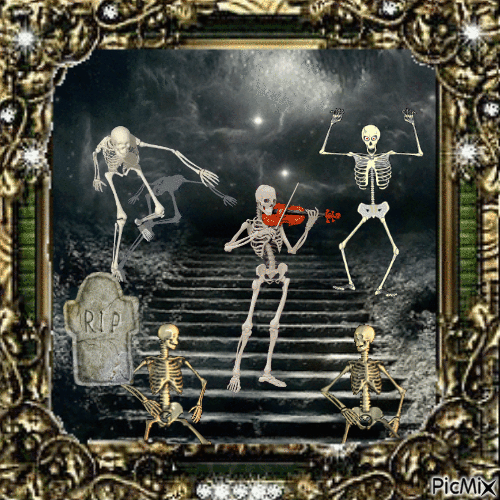 Danza del Esqueleto - Darmowy animowany GIF