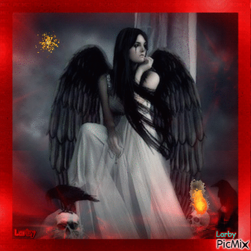 Black Angel !!!!! - GIF animé gratuit