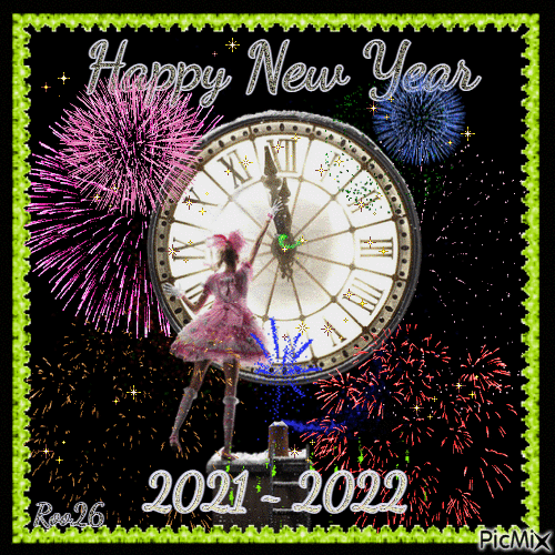 Happy New Year  2021~ 2022 - GIF animado grátis