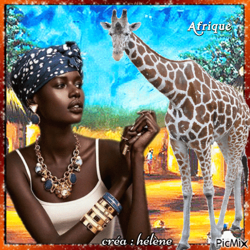 Portrait d'une beauté africaine - Zdarma animovaný GIF