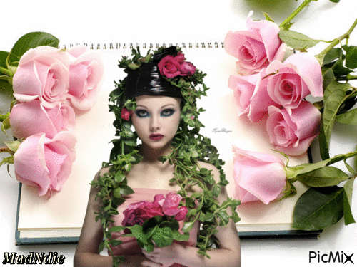 jolies roses - GIF animado grátis