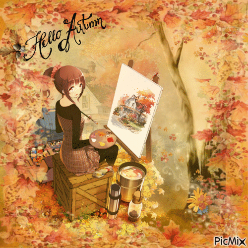 Hello Autumn - Gratis animerad GIF