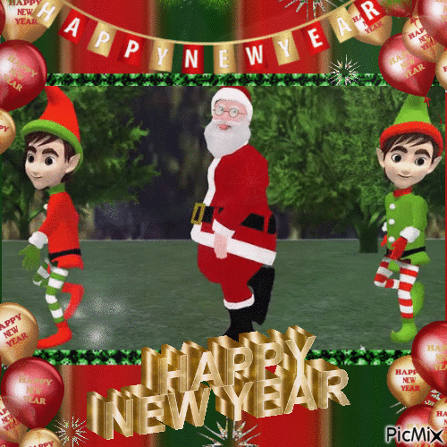 MERRY CHRISTMAS AND HAPPY NEW YEAR SWEET FRIENDS - GIF animé gratuit