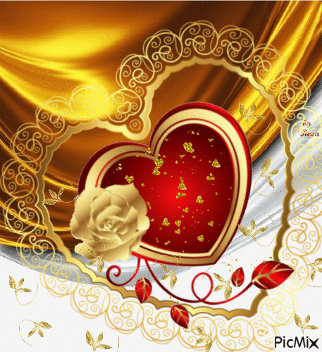 Coração de Ouro - Zdarma animovaný GIF