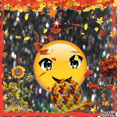 Herbst-Emoji  🙂🍂🍁🍁 - Zdarma animovaný GIF