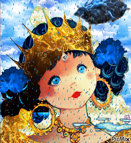 принцесса Дождя - GIF animate gratis