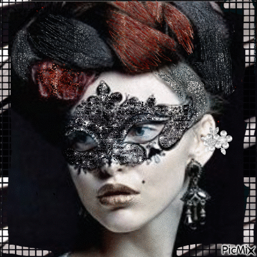 Donna con maschera - Δωρεάν κινούμενο GIF