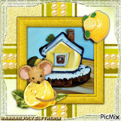 {♥}Lemon Mouse in a Lemon House{♥} - Gratis animeret GIF
