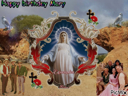 Bonne fête Mary dans l'ouest Américain 2017 - Darmowy animowany GIF