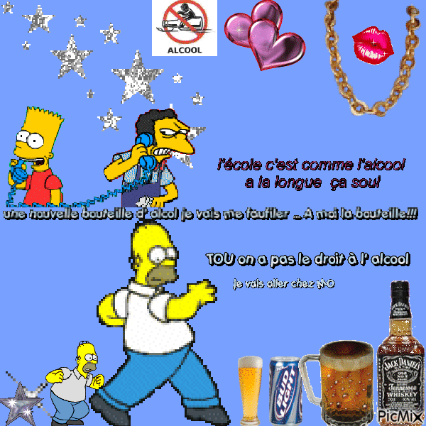 homer et l' alcool - Free animated GIF