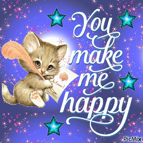You make me happy! - Безплатен анимиран GIF