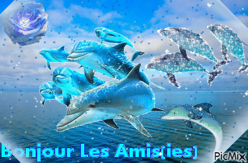 Bonjour les Amis - Zdarma animovaný GIF