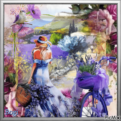 Lavender fields of Provence... - Free animated GIF