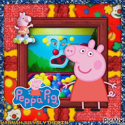 ###Peppa Pig at a Clowncore Indoor Ballpit### - GIF animado grátis