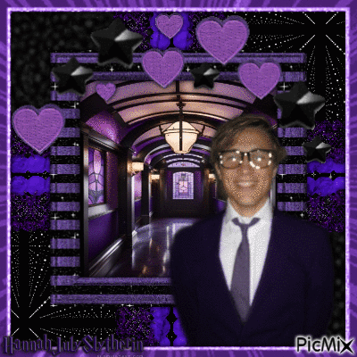 ♦William Moseley in Purple & Black♦ - 無料のアニメーション GIF