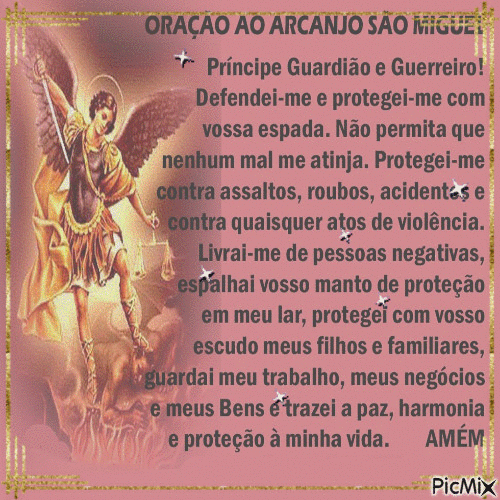 ORAÇÃO SÃO MIGUEL. - Бесплатни анимирани ГИФ