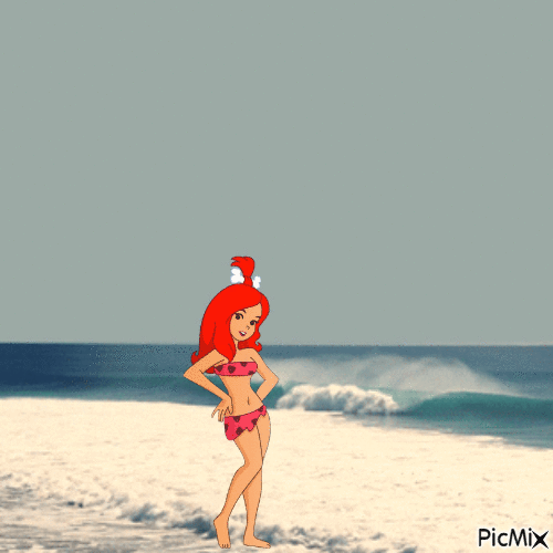 Pebbles waiting on the perfect wave - 免费动画 GIF
