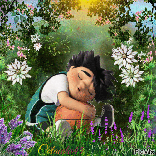 spící kluk - Darmowy animowany GIF