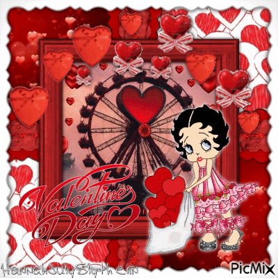 {♥}Betty Boop Valentine's Day{♥} - Darmowy animowany GIF