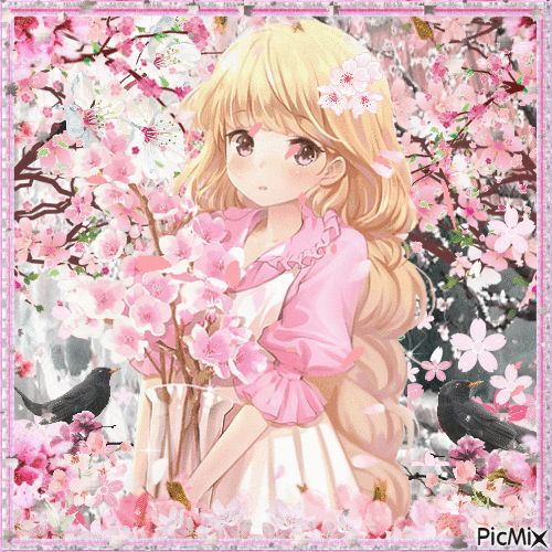 Cherry Blossom - Anime - Darmowy animowany GIF