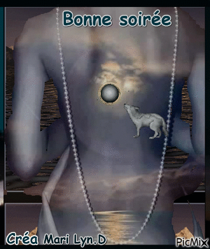 BONNE SOIREE ....loup - Bezmaksas animēts GIF