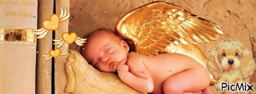bébé ange - GIF animé gratuit