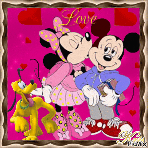 Mickey & Minnie - GIF animado grátis