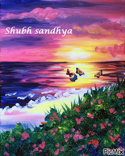 Shubh Sandhya (Good Evening) - Nemokamas animacinis gif