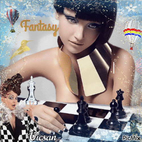 Fantasía - ajedrez - GIF animé gratuit