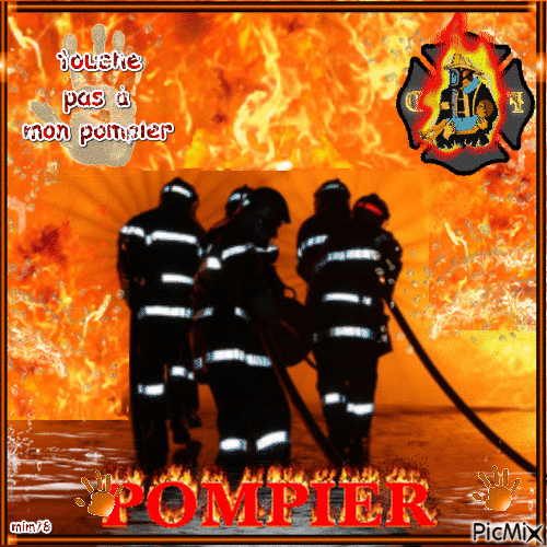pompier - GIF animado grátis