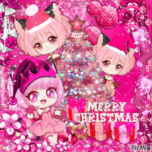 Pink Christmas-contest - Gratis animerad GIF