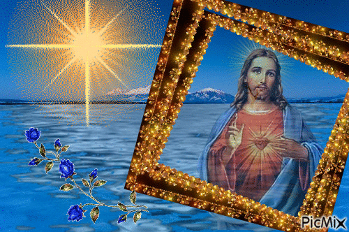 Ježíš nad vodami - Zdarma animovaný GIF