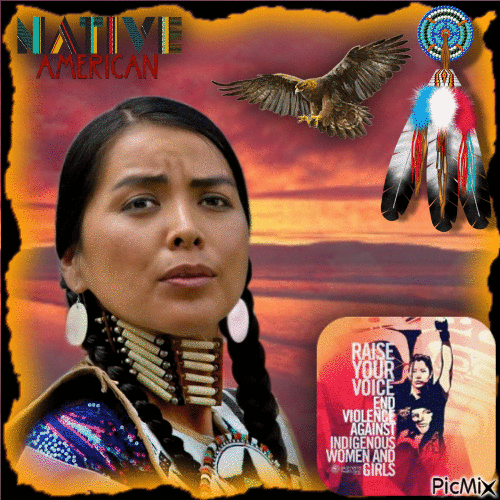 Indigenous Woman USA - GIF animé gratuit