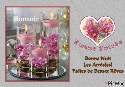 Bonne soiree bonne nuit - Бесплатный анимированный гифка