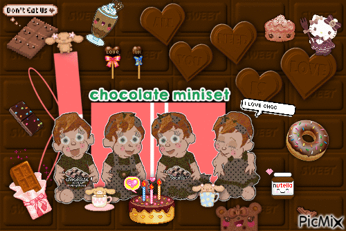 Little Girls With Chocolates - GIF animado grátis